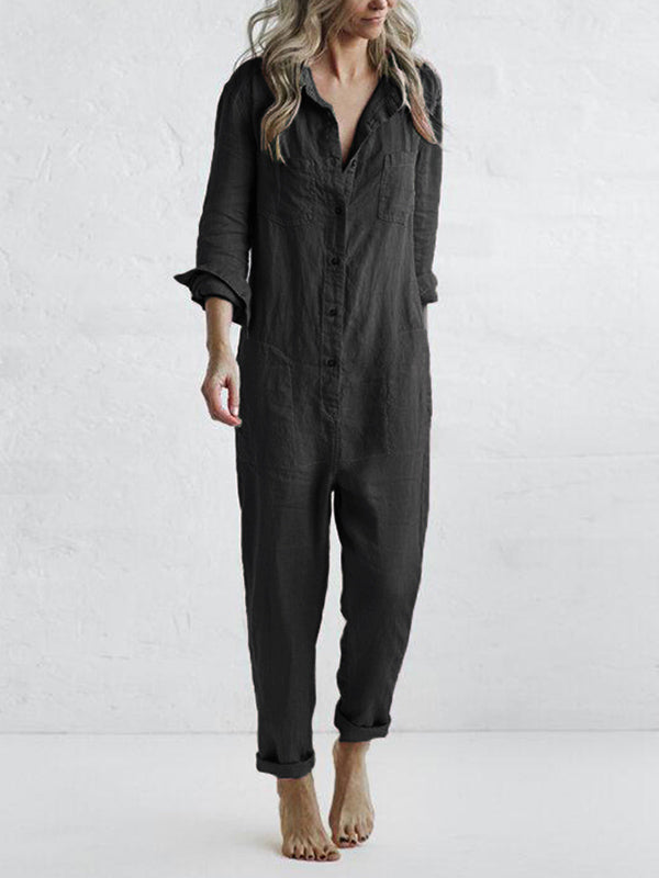 Casual Jumpsuit – Liv | 100% Katoen, Met Handige Zakken