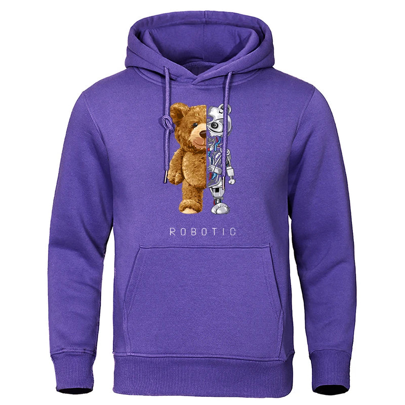 Lunero Eindhoven™ Robo Bear Hoodie | Teddy Tech-sweatshirt