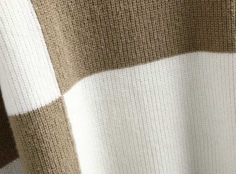 Lunero Eindhoven™ Color Patch Trui | Geruite gebreide trui