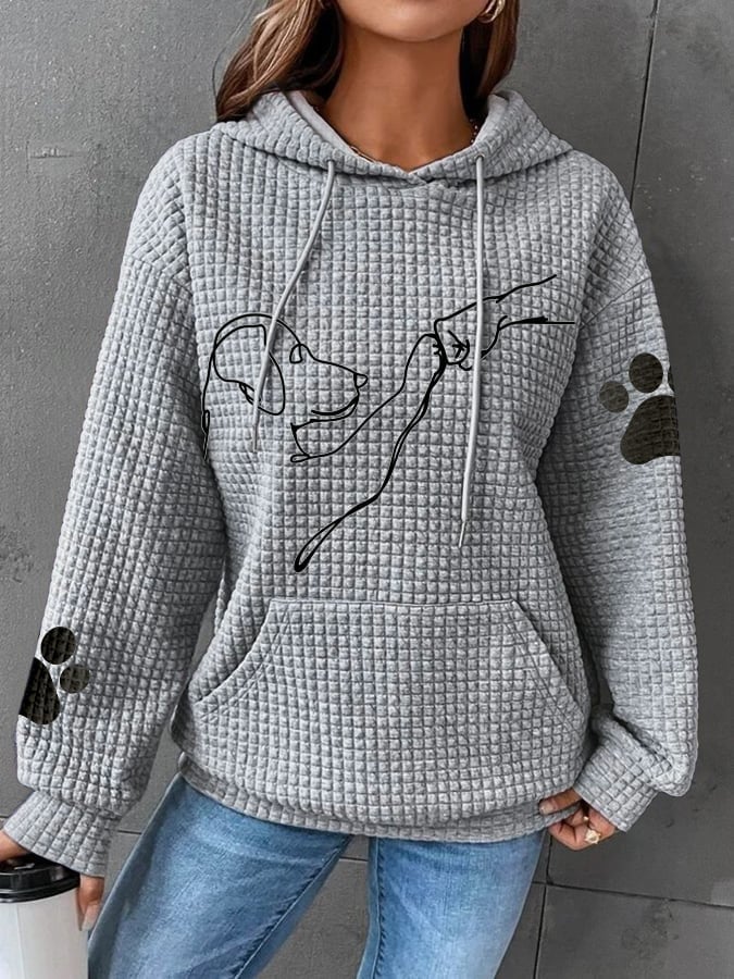 Warme Dames Hoodie met Hondendesign – Selma