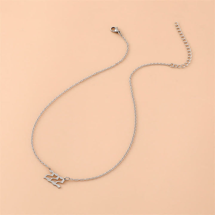 Engelengetallen Halsketting van Roestvrij Staal - Celestia