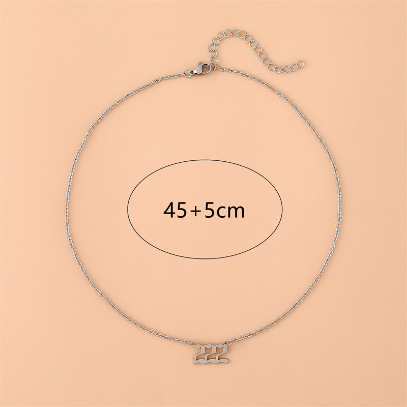 Engelengetallen Halsketting van Roestvrij Staal - Celestia