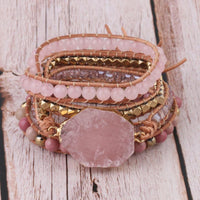 Gouden Rozenkwarts Armband - Amoria