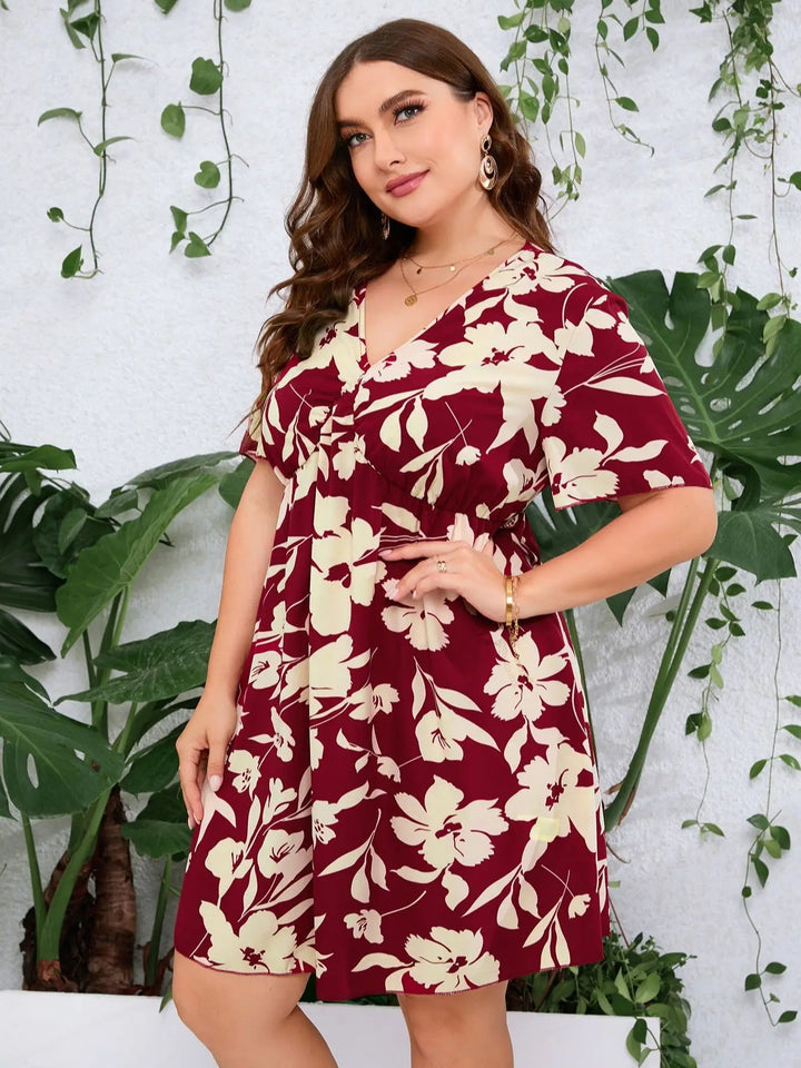 Lunero Eindhoven™ Maya Plus-Size Jurk | Vrolijk & Trendy