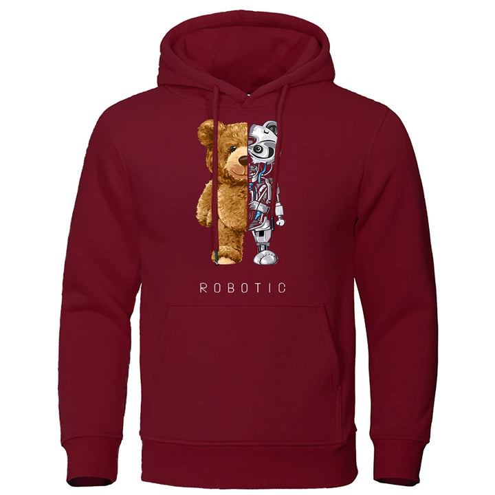 Lunero Eindhoven™ Robo Bear Hoodie | Teddy Tech-sweatshirt