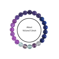 Bransoletka przeciw lękowi z ametystem, lepidolitem i lapis lazuli - Aurora
