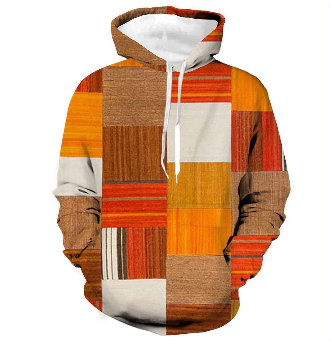 Lunero Eindhoven™ 3D Plaid Hoodie | Urban Vibes oversized trui