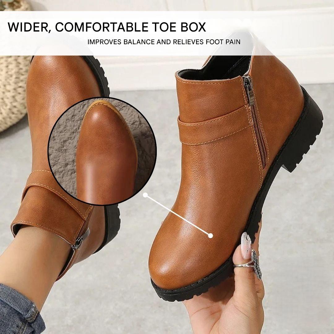 Dames Enkellaarzen met Ergonomische Zool – Alessia