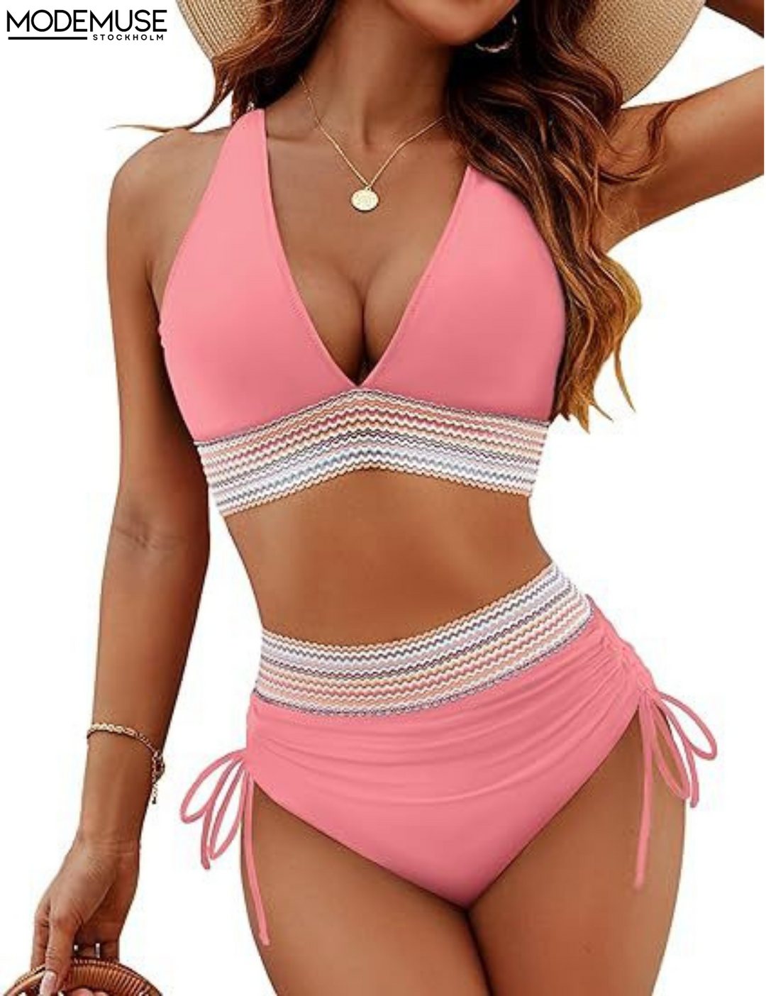 High Waist Trendy Bikiniset - Tessa van Sneldrogende stof