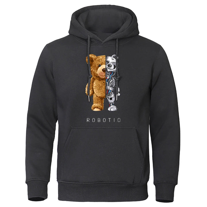 Lunero Eindhoven™ Robo Bear Hoodie | Teddy Tech-sweatshirt