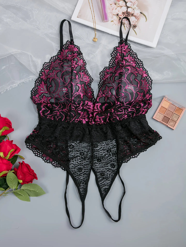 Lunero Eindhoven™ Amber Plus-Size Bodysuit | Sensueel & Transparant