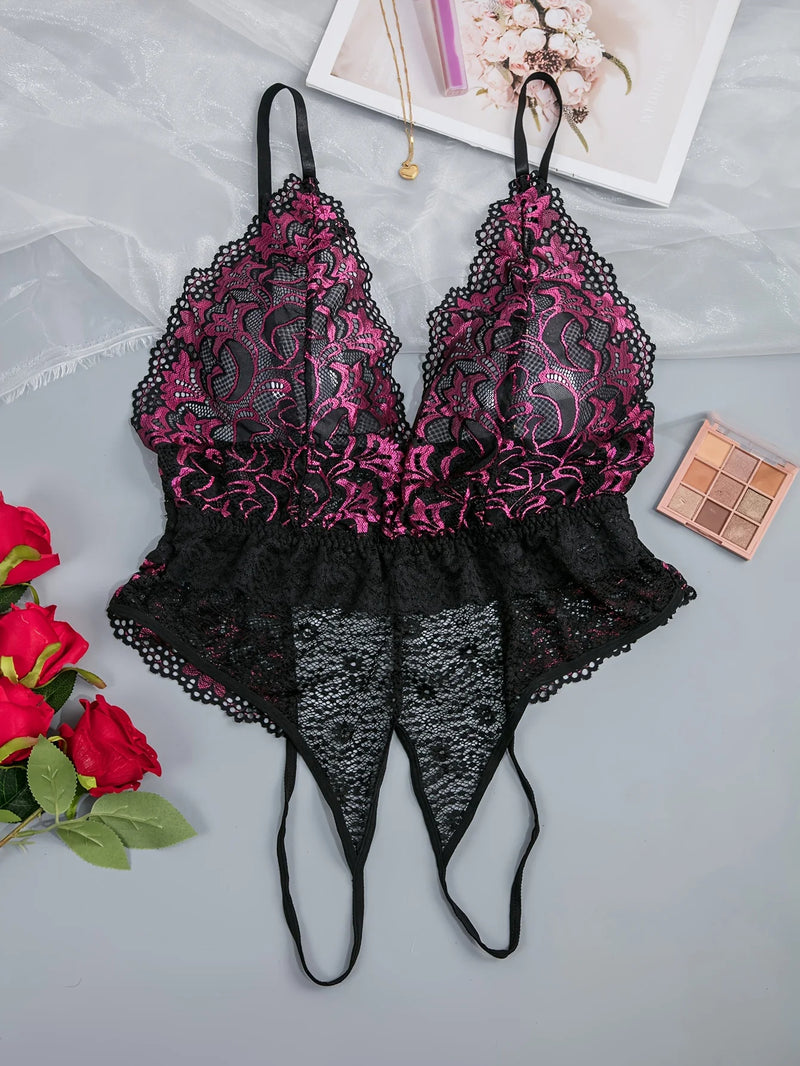 Lunero Eindhoven™ Amber Plus-Size Bodysuit | Sensueel & Transparant