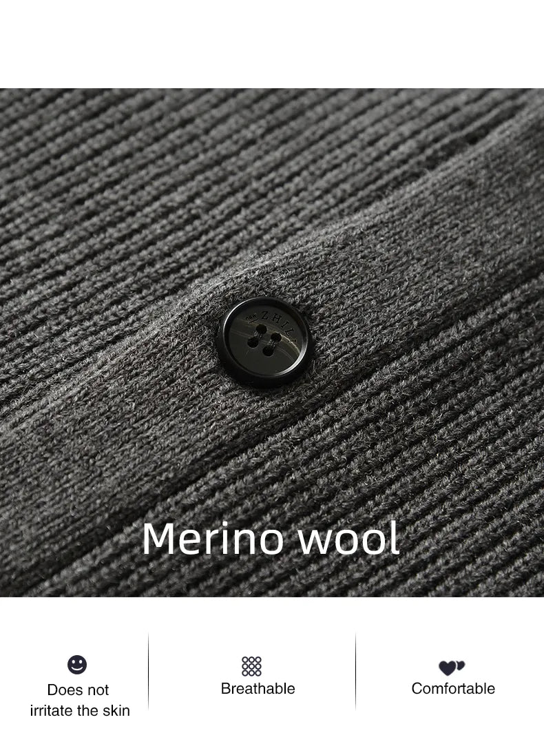 Lunero Eindhoven™ Rens Merinowol Vest | Geknoopt vest