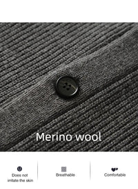 Lunero Eindhoven™ Rens Merinowol Vest | Geknoopt vest