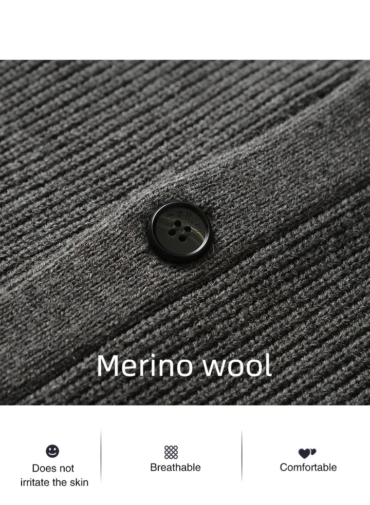 Lunero Eindhoven™ Rens Merinowol Vest | Geknoopt vest