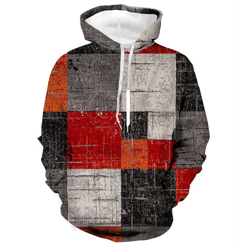 Lunero Eindhoven™ 3D Plaid Hoodie | Urban Vibes oversized trui