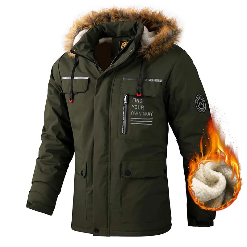 Lunero Eindhoven™ Winterparka met Fleecevoering | Winddicht jack met capuchon