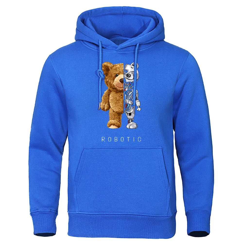 Lunero Eindhoven™ Robo Bear Hoodie | Teddy Tech-sweatshirt