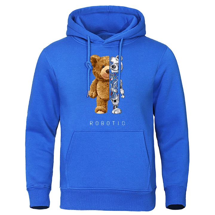 Lunero Eindhoven™ Robo Bear Hoodie | Teddy Tech-sweatshirt