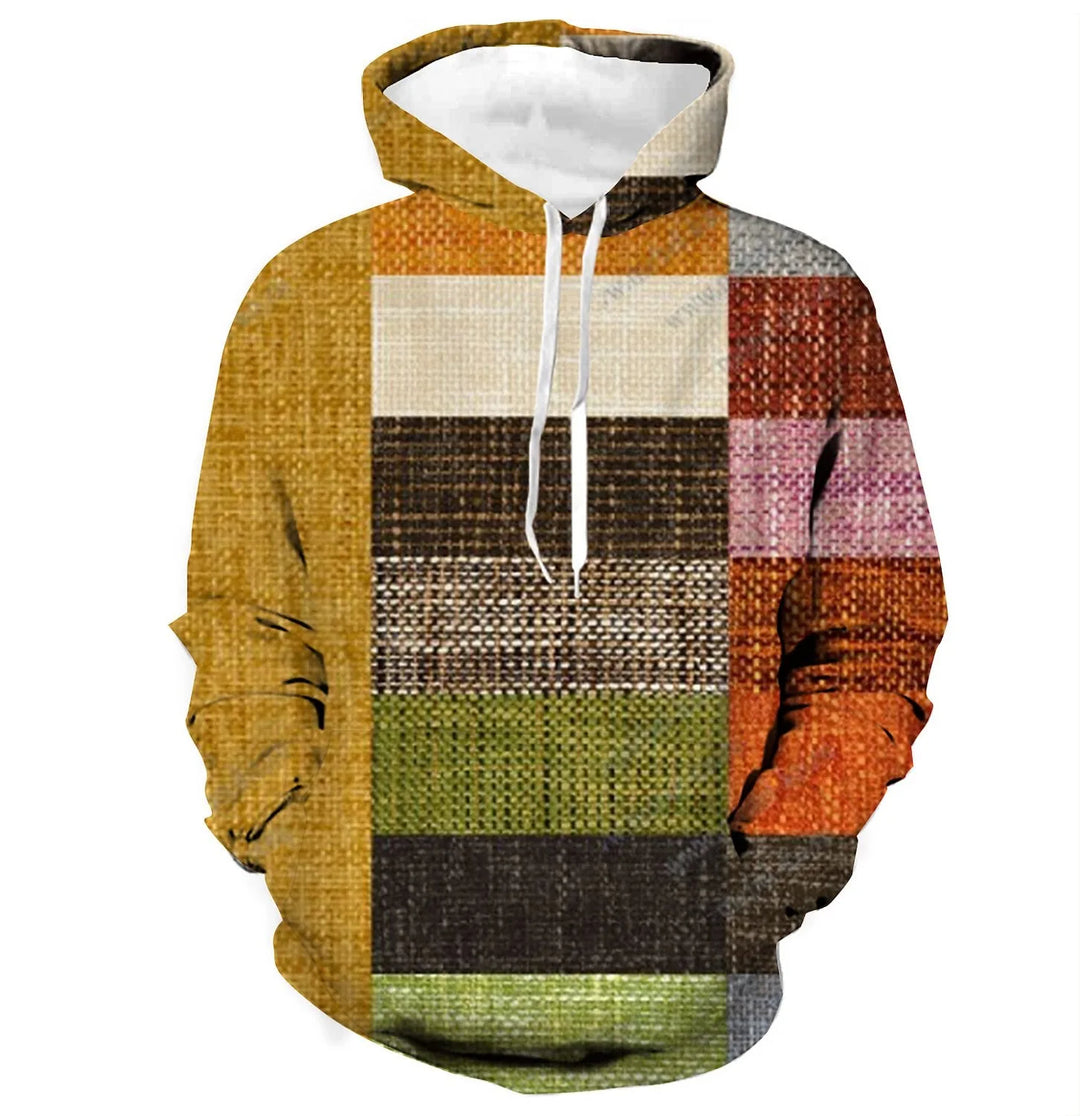 Lunero Eindhoven™ 3D Plaid Hoodie | Urban Vibes oversized trui