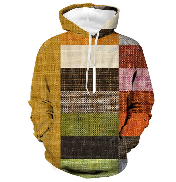 Lunero Eindhoven™ 3D Plaid Hoodie | Urban Vibes oversized trui