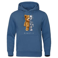 Lunero Eindhoven™ Robo Bear Hoodie | Teddy Tech-sweatshirt