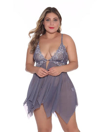 Lunero Eindhoven™ Lara Plus-Size Lingerieset | Transparant & Sexy