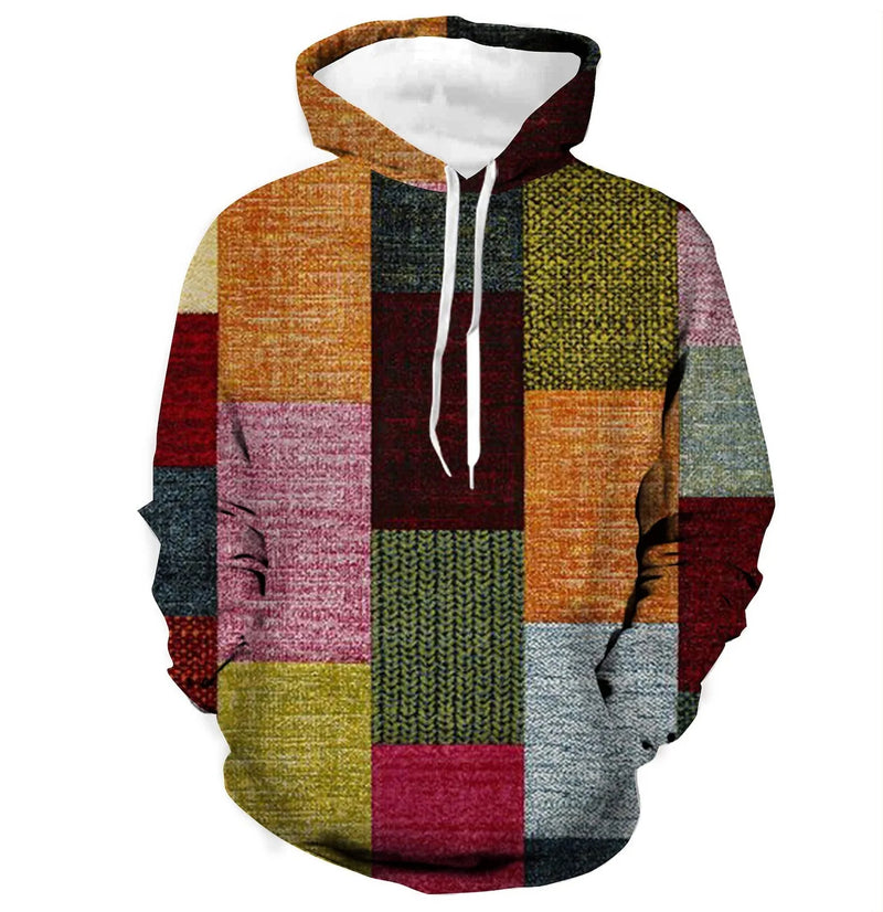 Lunero Eindhoven™ 3D Plaid Hoodie | Urban Vibes oversized trui