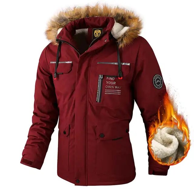 Lunero Eindhoven™ Winterparka met Fleecevoering | Winddicht jack met capuchon