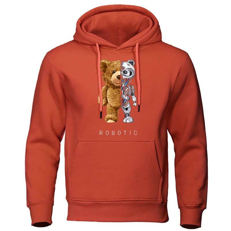 Lunero Eindhoven™ Robo Bear Hoodie | Teddy Tech-sweatshirt