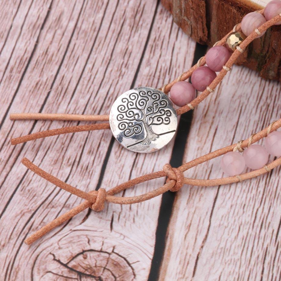 Gouden Rozenkwarts Armband - Amoria