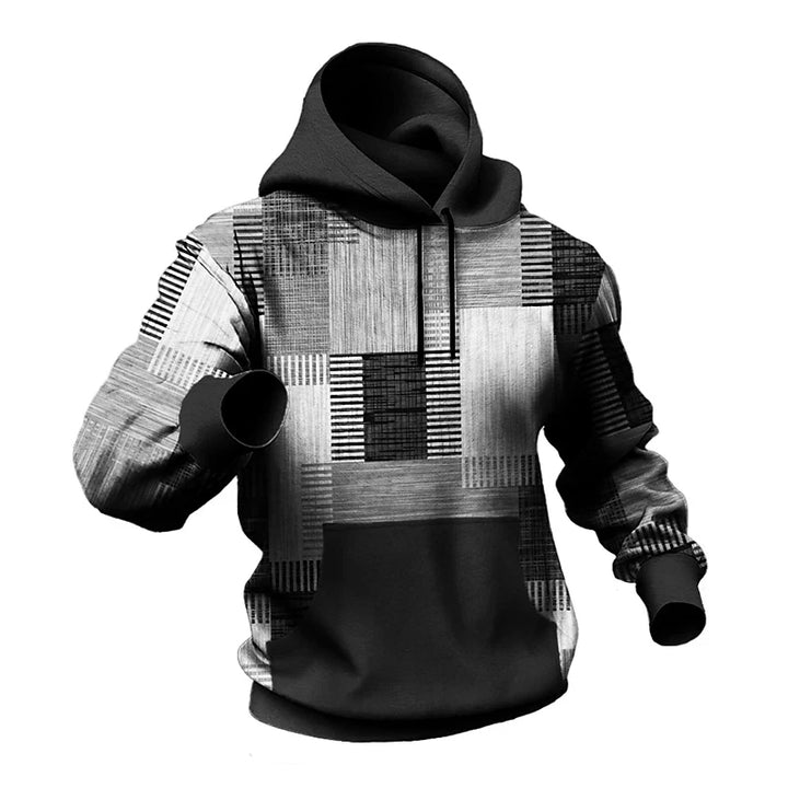 Lunero Eindhoven™ 3D Plaid Hoodie | Urban Vibes oversized trui