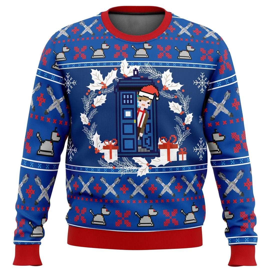 Lunero Eindhoven™ Tardis Sweater| De kersttrui voor Whovians!
