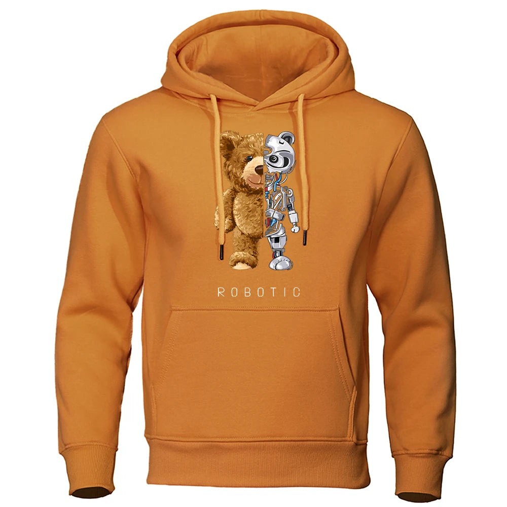 Lunero Eindhoven™ Robo Bear Hoodie | Teddy Tech-sweatshirt