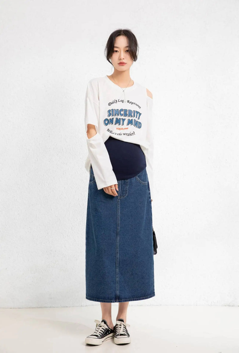 Lunero Eindhoven™ Sabrina Zwangerschapsrok | Lang & Trendy