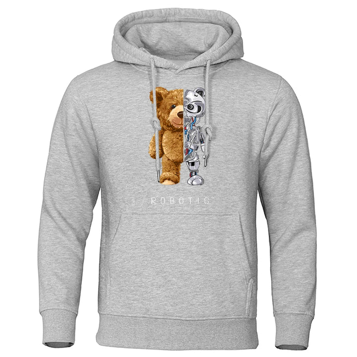 Lunero Eindhoven™ Robo Bear Hoodie | Teddy Tech-sweatshirt