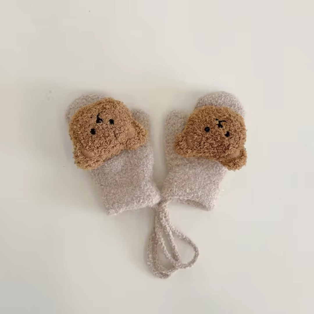 Kinder Wantjes met Berengezicht – TinyBear Mittens