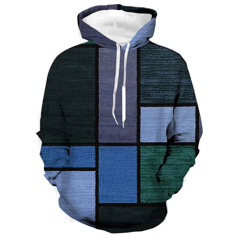 Lunero Eindhoven™ 3D Plaid Hoodie | Urban Vibes oversized trui