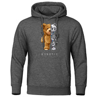 Lunero Eindhoven™ Robo Bear Hoodie | Teddy Tech-sweatshirt