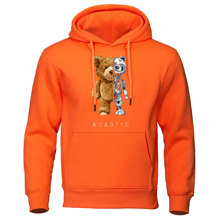 Lunero Eindhoven™ Robo Bear Hoodie | Teddy Tech-sweatshirt