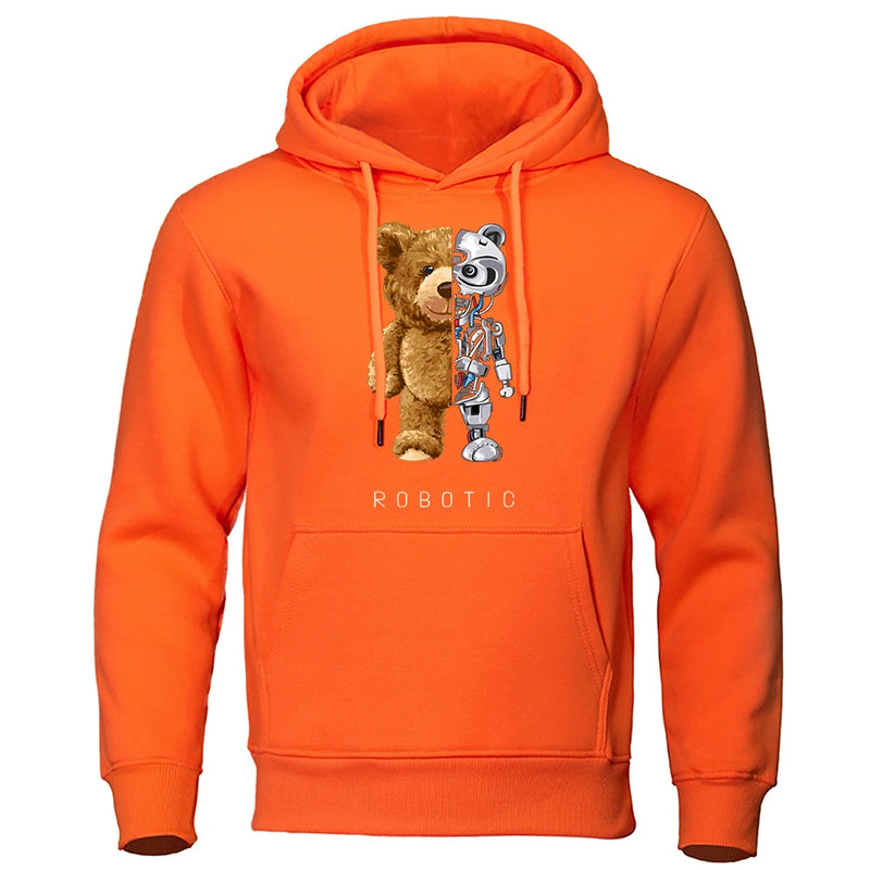 Lunero Eindhoven™ Robo Bear Hoodie | Teddy Tech-sweatshirt
