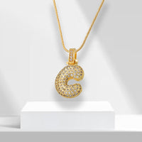 Bubble Letters Ketting met Hanger - LuxeLette