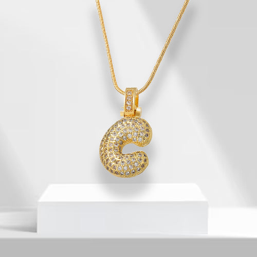 Bubble Letters Ketting met Hanger - LuxeLette