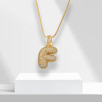 Bubble Letters Ketting met Hanger - LuxeLette