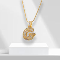 Bubble Letters Ketting met Hanger - LuxeLette