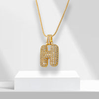 Bubble Letters Ketting met Hanger - LuxeLette