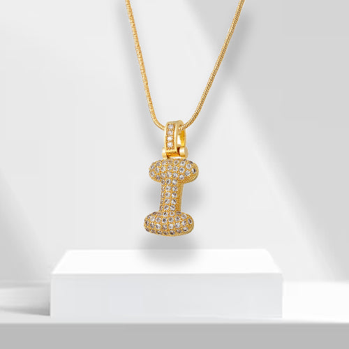 Bubble Letters Ketting met Hanger - LuxeLette