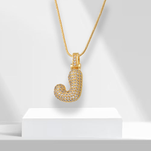 Bubble Letters Ketting met Hanger - LuxeLette