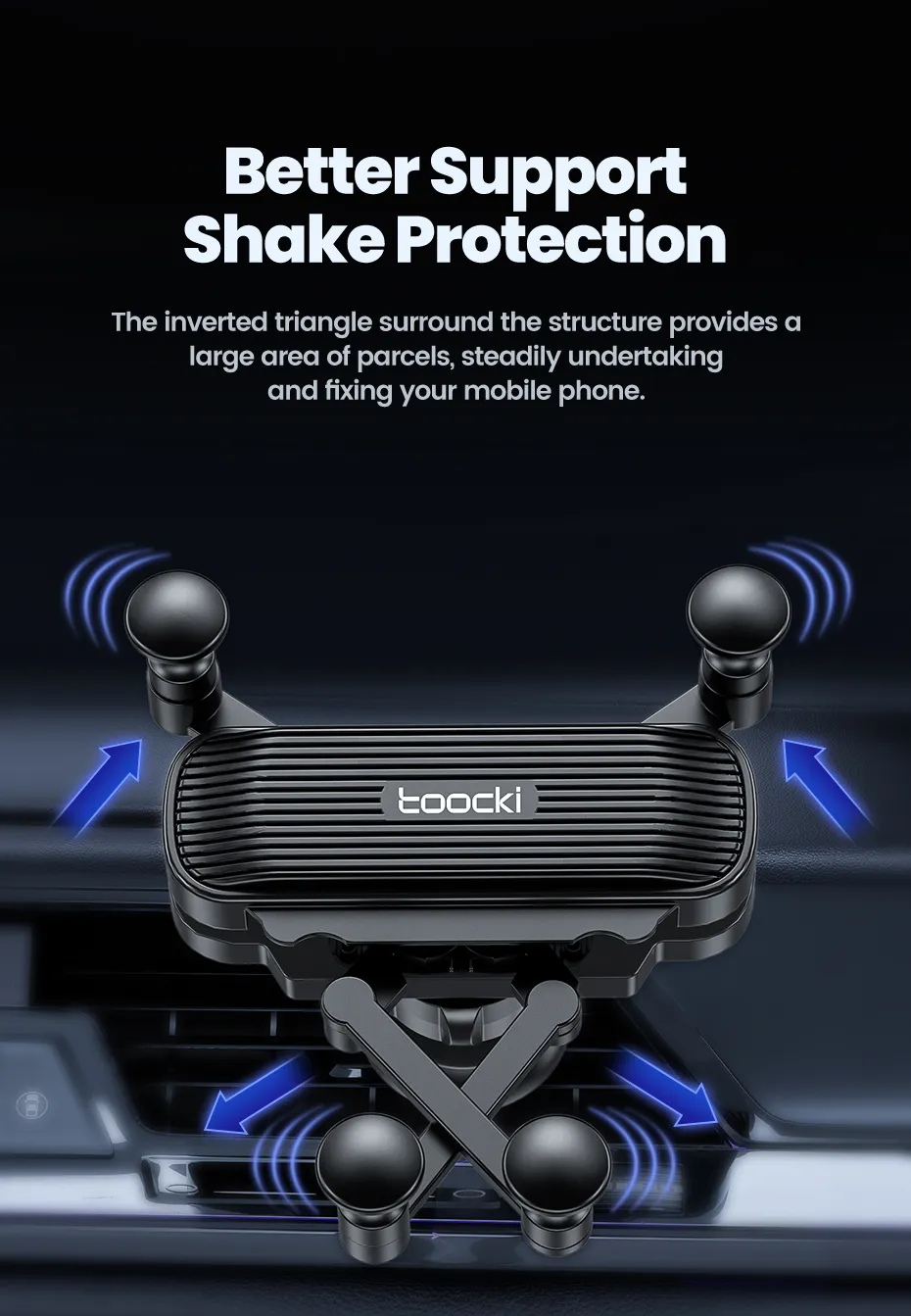 Lunero Eindhoven™ Car Holder | Op ventilatie gemonteerde mobiele telefoonstandaard