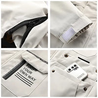 Lunero Eindhoven™ Ultralekka kurtka przeciwdeszczowa z kapturem